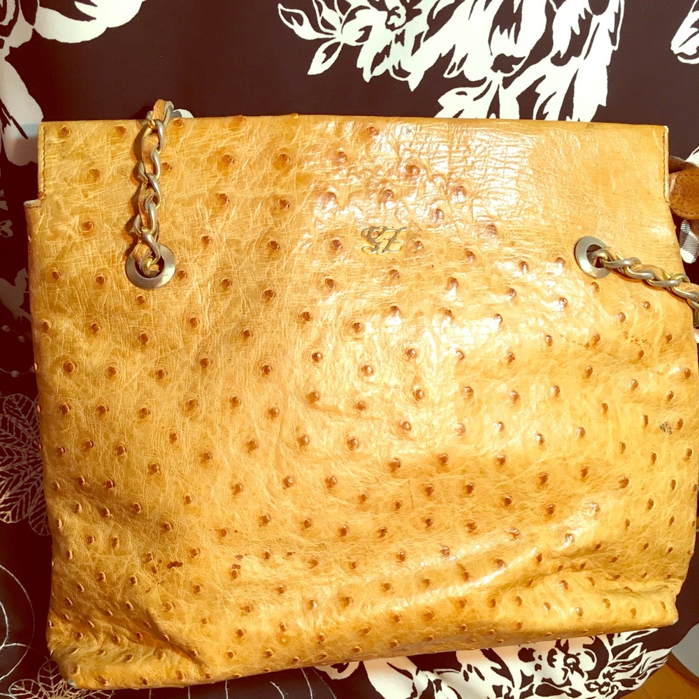 This is zagliani luxury handbag ostrich leather
